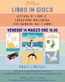"Libri in gioco", un pomeriggio dedicato ai bambini alla libreria Libri in Piazza
