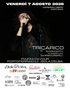 Tricarico in concerto a Portoferraio: una grande serata di musica dal vivo in piazza Cavour