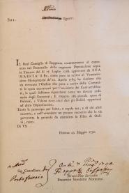 Portoferraio 1790 - 1802. Cani arrabbiati circolanti e vaganti