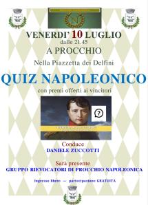 Il 10 luglio torna a Procchio il Quiz Napoleonico