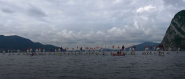 La squadra agonistica del Club del Mare alla regata nazionale O'pen Skiff sul lago di Iseo