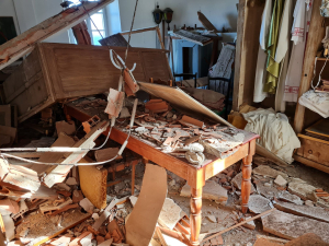 Crollo del soffitto nella Chiesa di San Defendente a Poggio