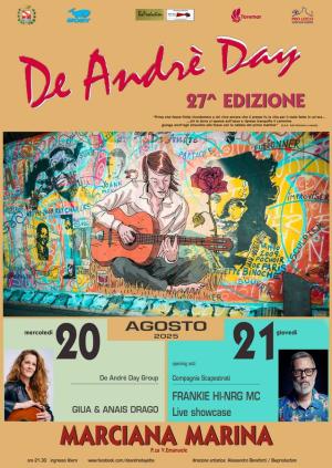 Il 20 e il 21 agosto la 27^ edizione del De Andrè Day a Marciana Marina