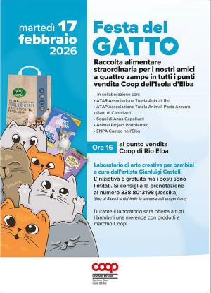 Festa del Gatto, l'iniziativa di COOP in aiuto delle associazioni animaliste