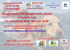 Cani da salvataggio nautico protagonisti alle Ghiaie: dimostrazioni e prove in mare