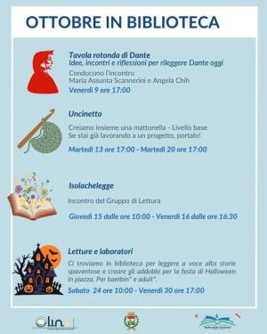 Gli appuntamenti di ottobre in biblioteca a Campo