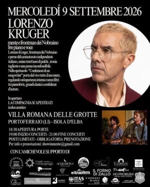 Concerto del cantautore Lorenzo Kruger alle Grotte