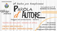 “Parola d’autore” - L'Officina della Musica a teatro per beneficenza