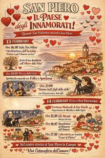 San Piero, il Paese degli Innamorati. Il programma del weekend