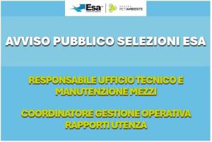 Avviso di selezione ESA Spa: candidature aperte fino al 30 settembre