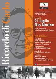 Il 21 luglio a Rio Marina una serata il ricordo di Carlo d'Ego