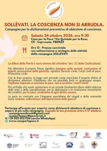 “Sollèvati dalle guerre: la coscienza non si arruola”