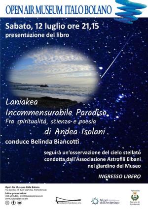 All&#039;Open Air Museum Italo Bolano con Andrea Isolani e gli Astrofili Elbani si parlerà di “Cielo incommensurabile”
