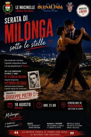 “Milonga sotto le stelle” a San Piero