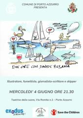 A Porto Azzurro incontro con Davide Besana, illustratore, fumettista, giornalista-scrittore e skipper