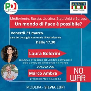 Un mondo di Pace è possibile? - Iniziativa del PD elbano e ANPI