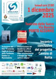 Cambio di Rotta - Annullato incontro del 28 novembre, confermato evento conclusivo a Porto Azzurro il 1° dicembre
