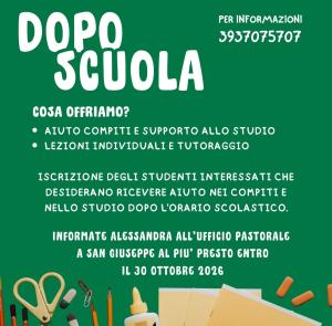 Iniziative parrocchiali a Portoferraio, tra queste il dopo-scuola
