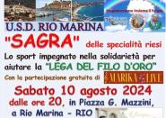Il 10 agosto a Rio Marina una sagra con specialità culinarie riesi per aiutare la "Lega del Filo d'Oro"