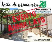 Rinviata per maltempo la Festa di Primavera. Confermata per il 27 Aprile l’Assemblea di Legambiente