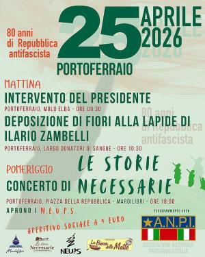 25 aprile 2026 a Portoferraio: 80 anni di Repubblica antifascista