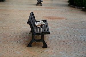 Fotonotizia: la panchina portarifiuti