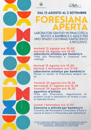 Foresiana Aperta - Una rassegna di attività e laboratori in pinacoteca per la comunità