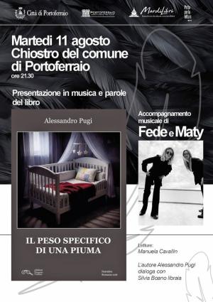 Nel Chiostro del Comune di Portoferraio la presentazione di “Il peso specifico di una piuma”