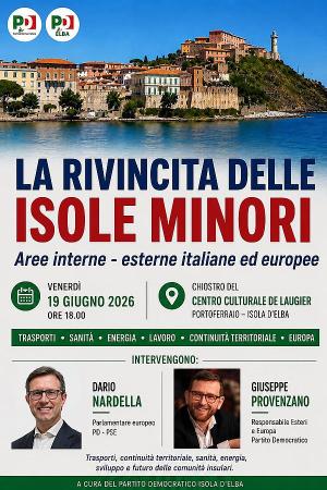 “La rivincita delle isole minori”: all’Elba un incontro con Nardella e Provenzano