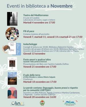 Gli eventi del mese di Novembre in biblioteca a Campo