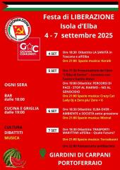 Dal 4 al 7 settembre la Festa di Liberazione ai Giardini di Carpani