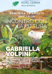 Incontro con la pittura nel giardino botanico dell&#039;hotel Cernia a Sant&#039;Andrea