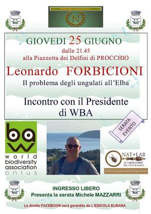 Il problema degli ungulati all'Elba: a Procchio una conferenza con Leonardo Forbicioni