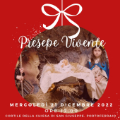 Il presepe vivente nel cortile della Chiesa di San Giuseppe