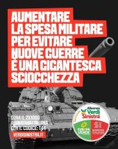 Mozione Avs nei consigli comunali, contro in riarmo dell'Europa e per la pace