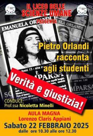 La vicenda di Emanuela Orlandi rivive per gli studenti del Liceo delle Scienze umane