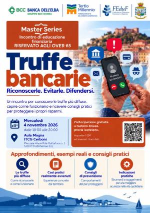 Truffe bancarie e digitali: a Portoferraio un incontro gratuito per gli over 65 per imparare a difendersi