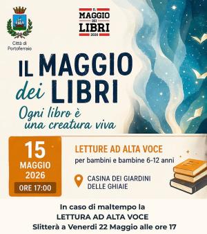 “Il Maggio dei Libri”, letture ad alta voce ai Giardini delle Ghiaie