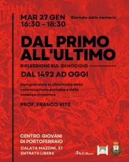 Una riflessione sui genocidi nella storia - martedì al Centro Giovani di Portoferraio