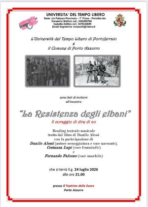Al Teatrino delle Suore a Porto Azzurro un reading dedicato alla Resistenza degli elbani