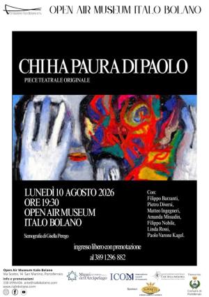 "Chi ha paura di Paolo" di Pietro Diversi inaugura una nuova pagina teatrale al Museo Bolano