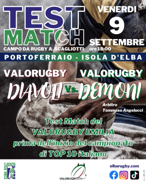 Test Match del ValoRugby Emilia a chiusura degli open days dell&#039;Elba Rugby