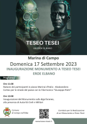 A Marina di Campo l'inaugurazione del monumento dedicato a Teseo Tesei
