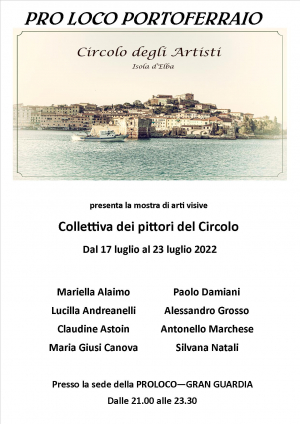 Il 17 luglio l&#039;inaugurazione della mostra dei pittori del Circolo degli Artisti Isola d’Elba