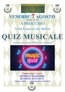 Stasera a Procchio il Quiz Musicale