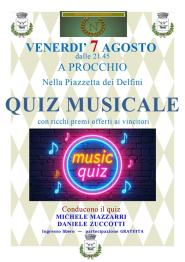 Stasera a Procchio il Quiz Musicale