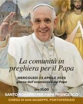 La Comunità Pastorale di Portoferraio prega per Papa Francesco