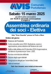 Assemblea dei soci dell'Avis comunale di Portoferraio