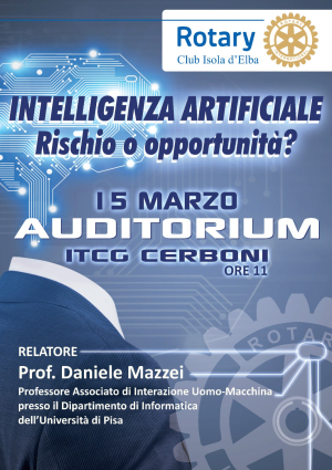 &quot;Intelligenza Artificiale, rischio o opportunità?&quot; una lezione del Prof. Daniele Mazzei per gli studenti del Cerboni