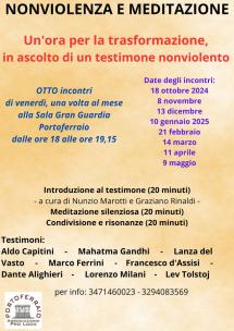 Dal 18 ottobre, alla Gran Guardia, incontri mensili su nonviolenza e meditazione